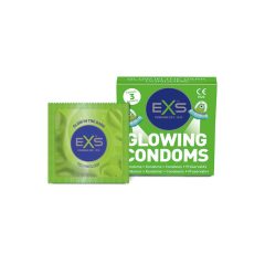EXS Glow - preservativo vegano fosforescente (3 pezzi)