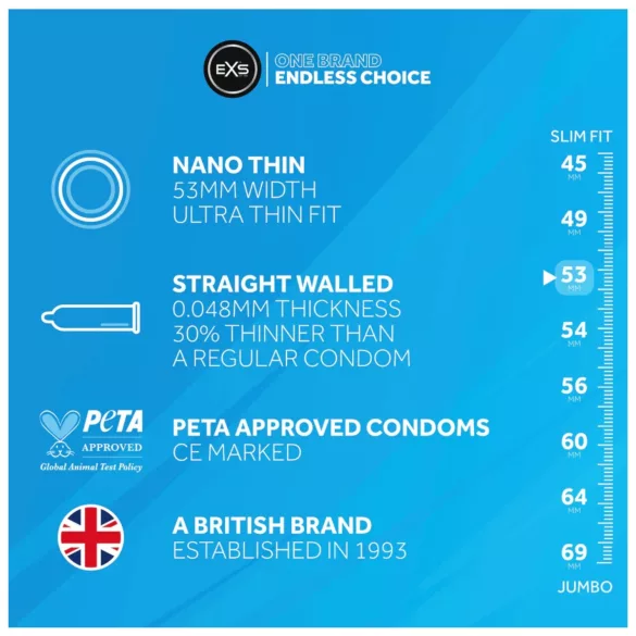 EXS - preservativo ultra sottile - confezione da 3 pezzi