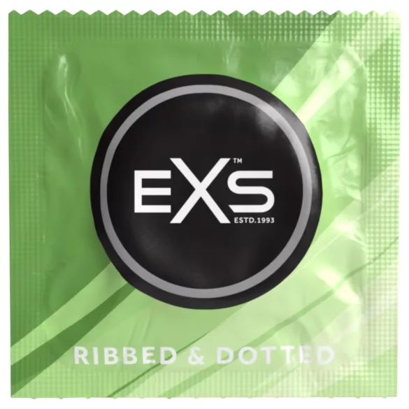 EXS Ribbed, Dotted and Flared - preservativi puntinati (3 pz)