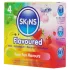 Skins - preservativi aromatizzati - menta, gomma da masticare, banana, fragola (4 pz)