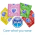 Skins - preservativi aromatizzati - menta, gomma da masticare, banana, fragola (4 pz)