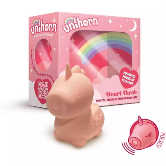 Vibratore unicorno per clitoride a doppio motore ricaricabile Cuore Palpitante Unihorn" (rosa)"