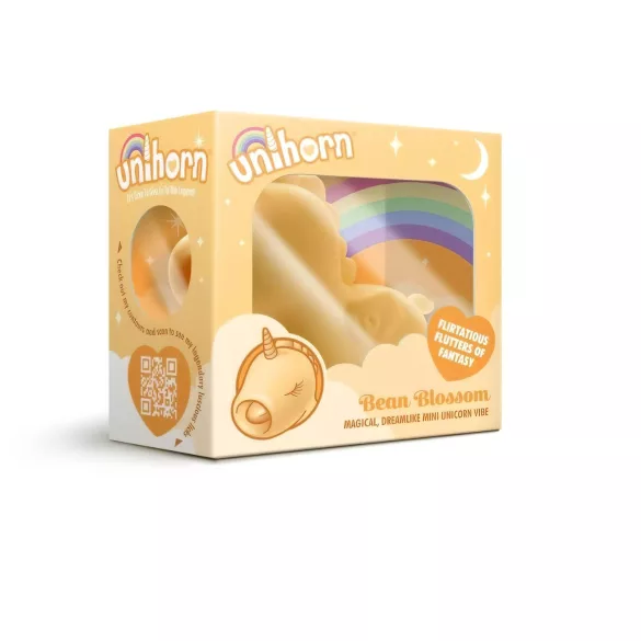 Unihorn Bean Blossom - stimolatore clitorideo ricaricabile unicorno - giallo