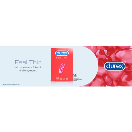 Durex Feel Thin - preservativo con sensazione di vita (18 pezzi)
