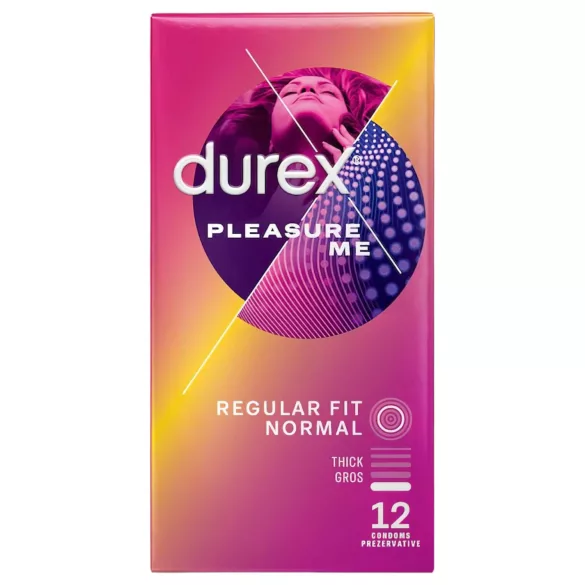 Durex Pleasure Me - preservativi stimolanti con rilievi e punti - 12 pezzi