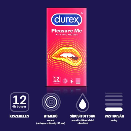 Durex Emoji PleasureMe - preservativo rigato e punteggiato (12 pezzi)