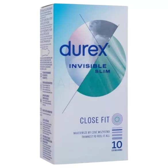 Durex Invisible Slim - preservativi ultrasottili - confezione da 10 pezzi