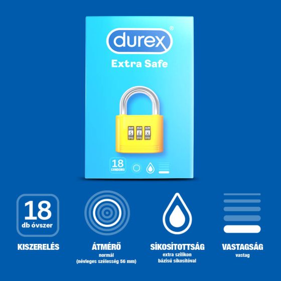 Durex Extra Safe - preservativo sicuro (18 pezzi)