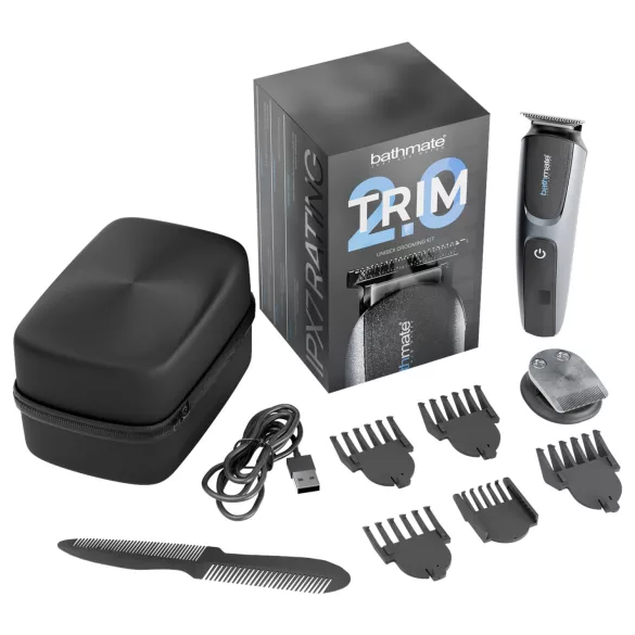 Bathmate Trim 2.0 - set di rasoio intimo a batteria