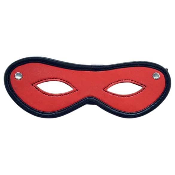 Rouge - maschera per occhi aperta in vera pelle (rossa)