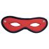 Rouge - maschera per occhi aperta in vera pelle (rossa)
