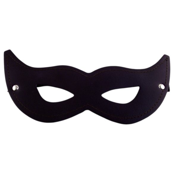 Rouge - maschera per occhi aperti in vera pelle (nero)
