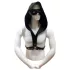 Rouge - Imbracatura BDSM con cappuccio in pelle sintetica premium (nera)