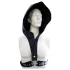 Rouge - Imbracatura BDSM con cappuccio in pelle sintetica premium (nera)