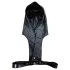 Rouge - Imbracatura BDSM con cappuccio in pelle sintetica premium (nera)