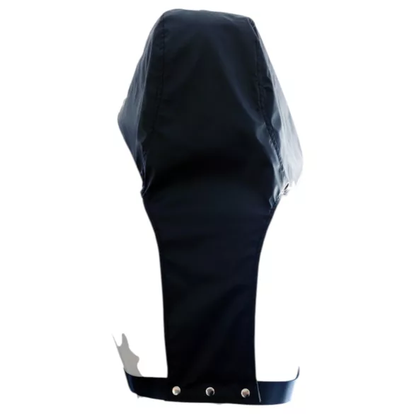 Rouge - Imbracatura BDSM con cappuccio in pelle sintetica premium (nera)