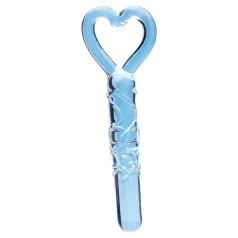 Clarity - dildo in vetro con manico a cuore - trasparente