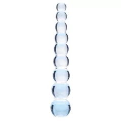   Clarity Elysian Pearls - dildo di vetro con perle (trasparente)