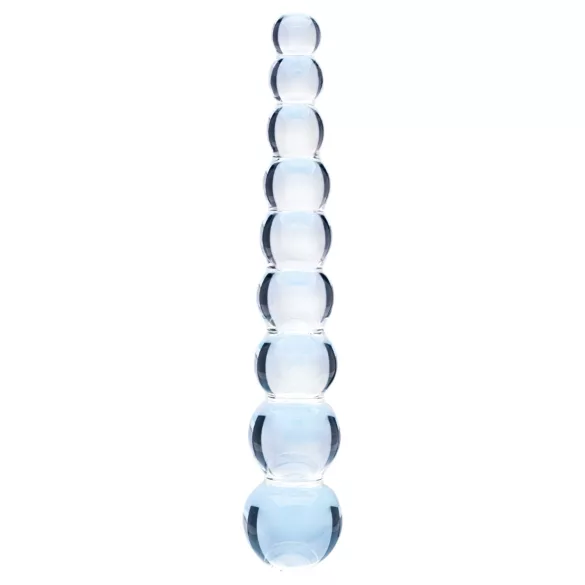 Clarity Elysian Pearls - dildo di vetro con perle (trasparente)