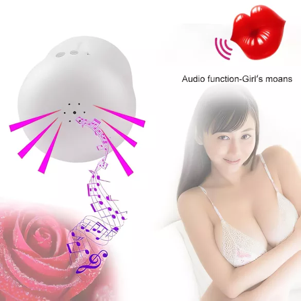 Lonely Happy - masturbatore realistico vibrante ricaricabile - bianco naturale