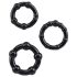 Set Stay Hard - Anelli pene neri (3 pezzi)