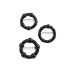 Set Stay Hard - Anelli pene neri (3 pezzi)