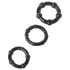 Set Stay Hard - Anelli pene neri (3 pezzi)