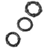 Lonely Stay Hard - set anelli fallici - nero - 3 pezzi