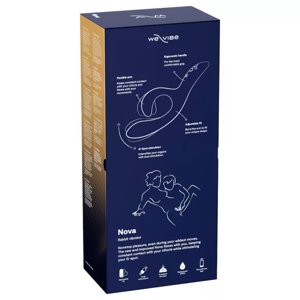 We-Vibe Nova 2 - vibratore rabbit ricaricabile con app - silicone blu