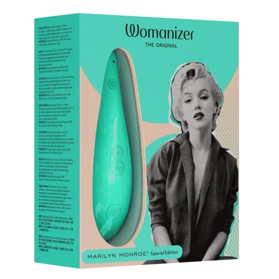 Womanizer Marilyn Monroe - Stimolatore Clitorideo Ricaricabile a Onde d'Aria (turchese)