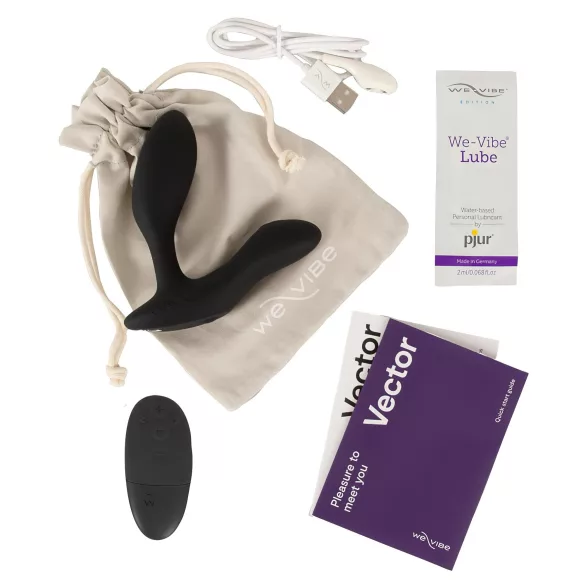 We-Vibe Vector+ - Vibratore anale controllato tramite app (nero)
