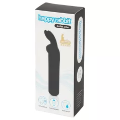   Happyrabbit - mini vibratore ricaricabile con orecchie - silicone nero