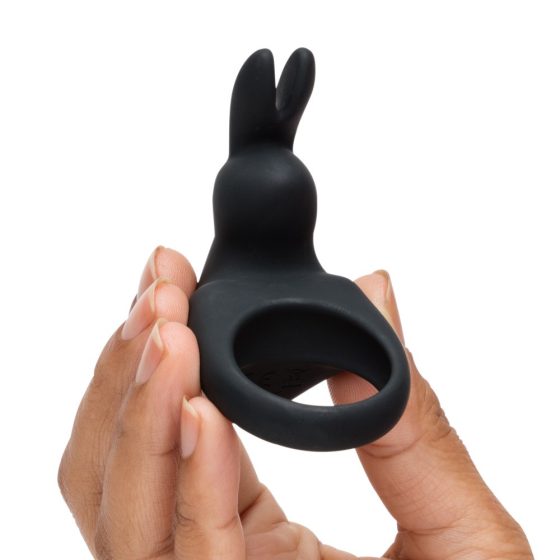 Anello Vibrante con Coniglietto per Clitoride Ricaricabile Happyrabbit (nero)