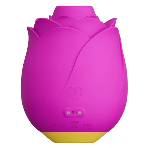 ROMP Rose - succhiatore clitoride con vibrazione - silicone rosa