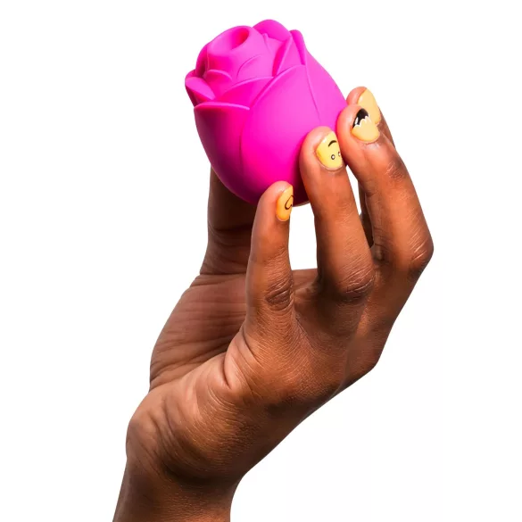 ROMP Rose - succhiatore clitoride con vibrazione - silicone rosa