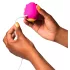 ROMP Rose - succhiatore clitoride con vibrazione - silicone rosa