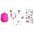 ROMP Rose - succhiatore clitoride con vibrazione - silicone rosa