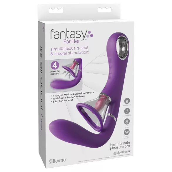 Fantasy For Her - vibratore punto G e clitoride 4 motori silicone viola