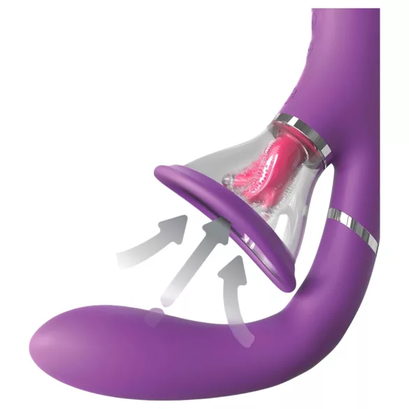 Fantasy For Her - vibratore punto G e clitoride 4 motori silicone viola