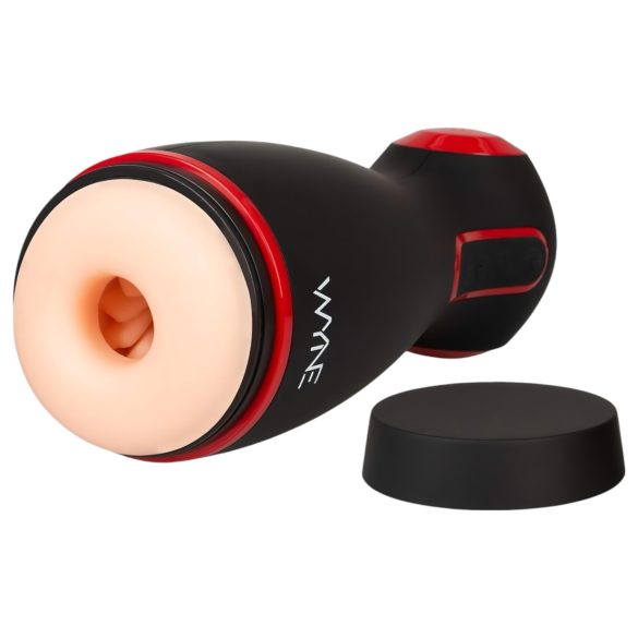 WYNE 06 - Masturbatore nero vibro-succhiante ricaricabile
