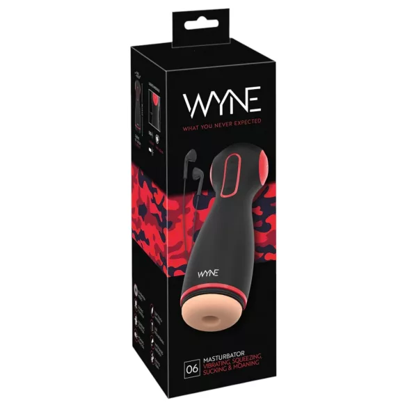 WYNE 06 - masturbatore automatico con vibrazione e suzione - nero