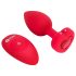 b-vibe a cuore - vibratore anale wireless (rosso)