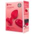 b-vibe a cuore - vibratore anale wireless (rosso)