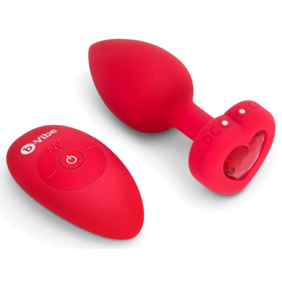 Vibratore anale senza fili con telecomando Cuore Rosso" - ricaricabile"