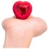 b-vibe a cuore - vibratore anale wireless (rosso)