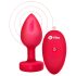 b-vibe a cuore - vibratore anale wireless (rosso)
