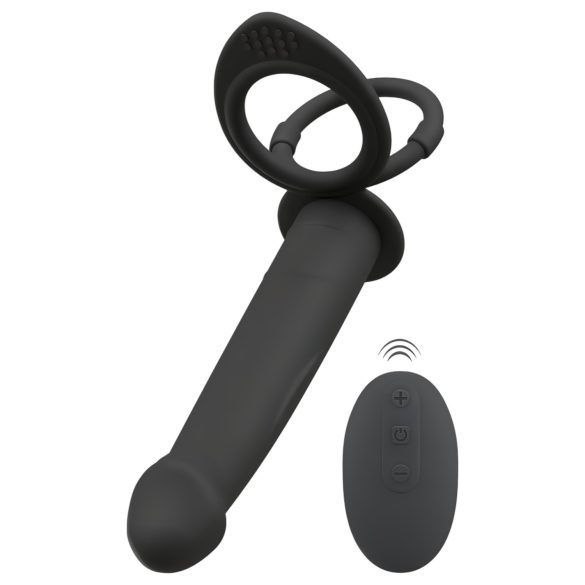 Doppio Piacere Nero - Vibratore Anale da Indossare