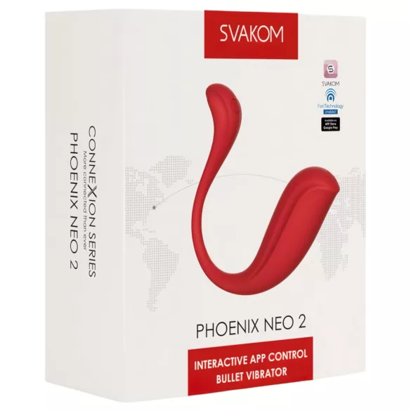 Svakom Phoenix Neo 2 - ovetto vibrante intelligente - rosso