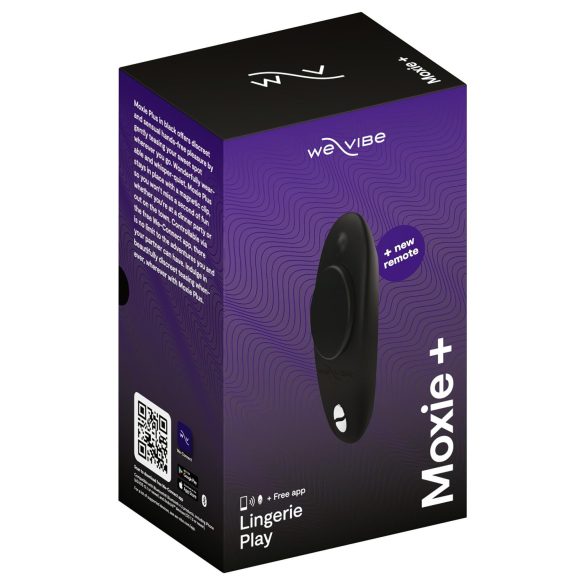 We-Vibe Moxie+ - vibratore clitorideo smart con telecomando - nero