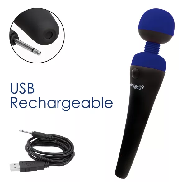 PalmPower ricaricabile - massaggiatore vibrante (blu)